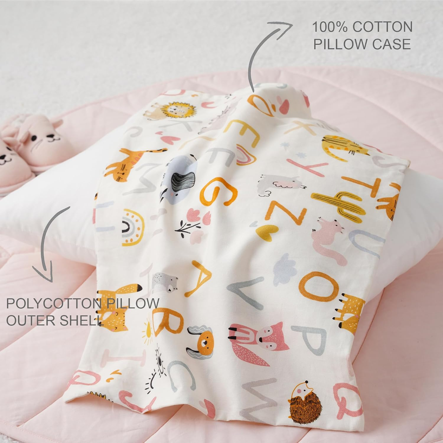 100% Cotton Printed Kids Sleeping Pillow