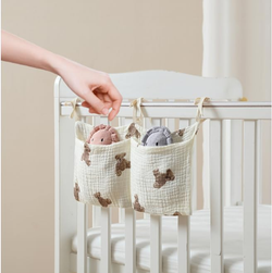 🔥Free Shipping🔥Cotton Gauze Hanging Baby Nappy Storage Bag