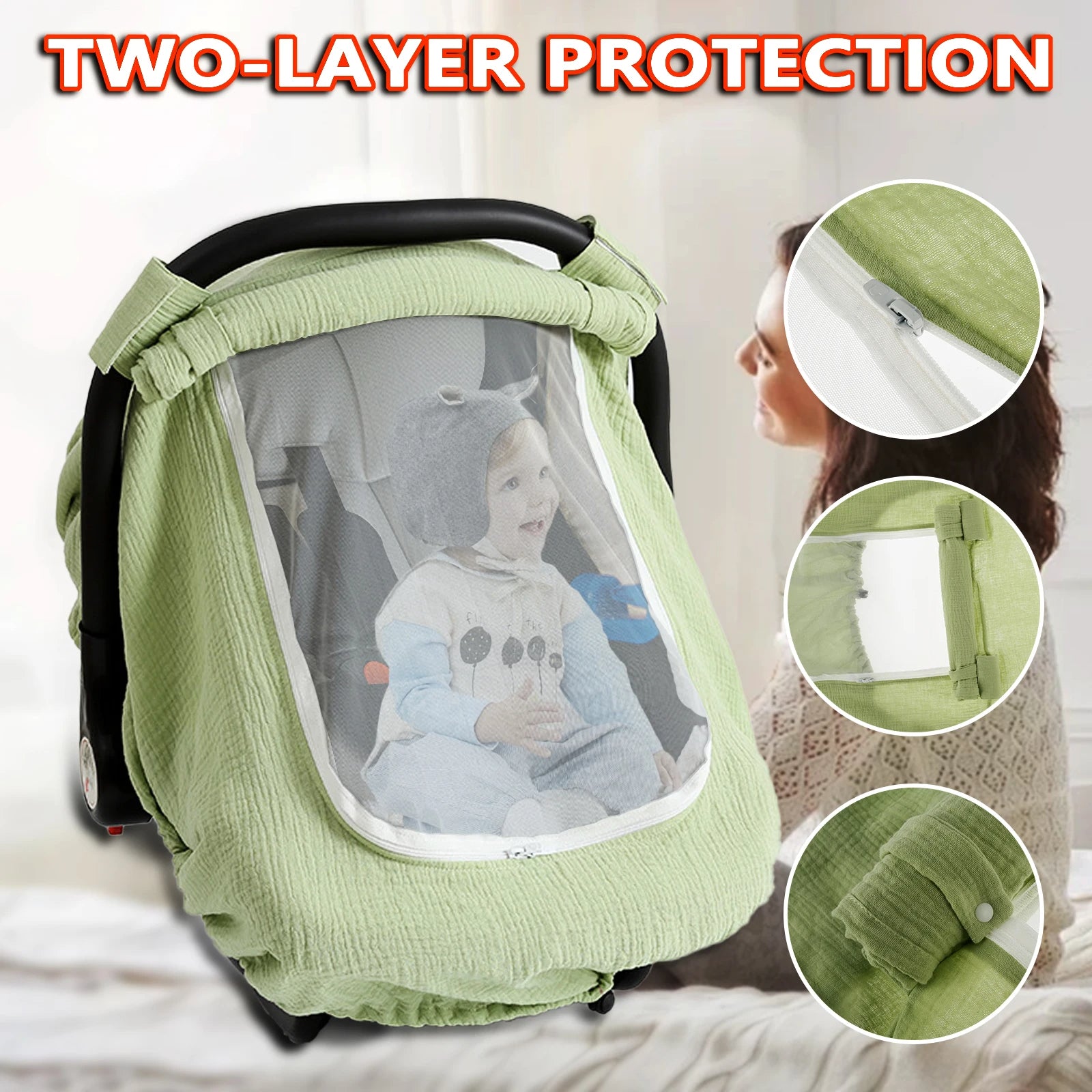 🔥Free Shipping🔥Breathable safety infant seat bassinet