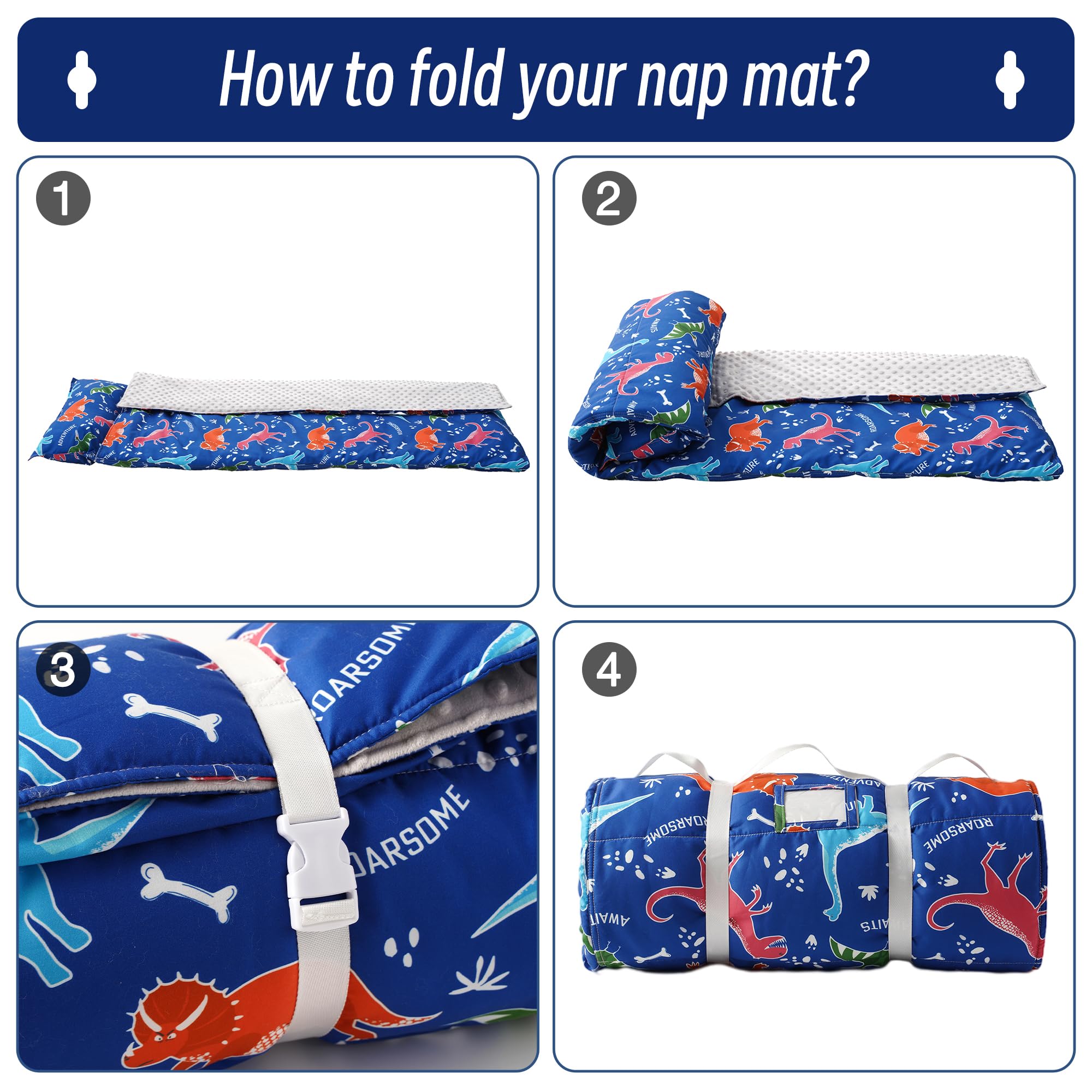 Removable Pillow Toddler Nap Mat