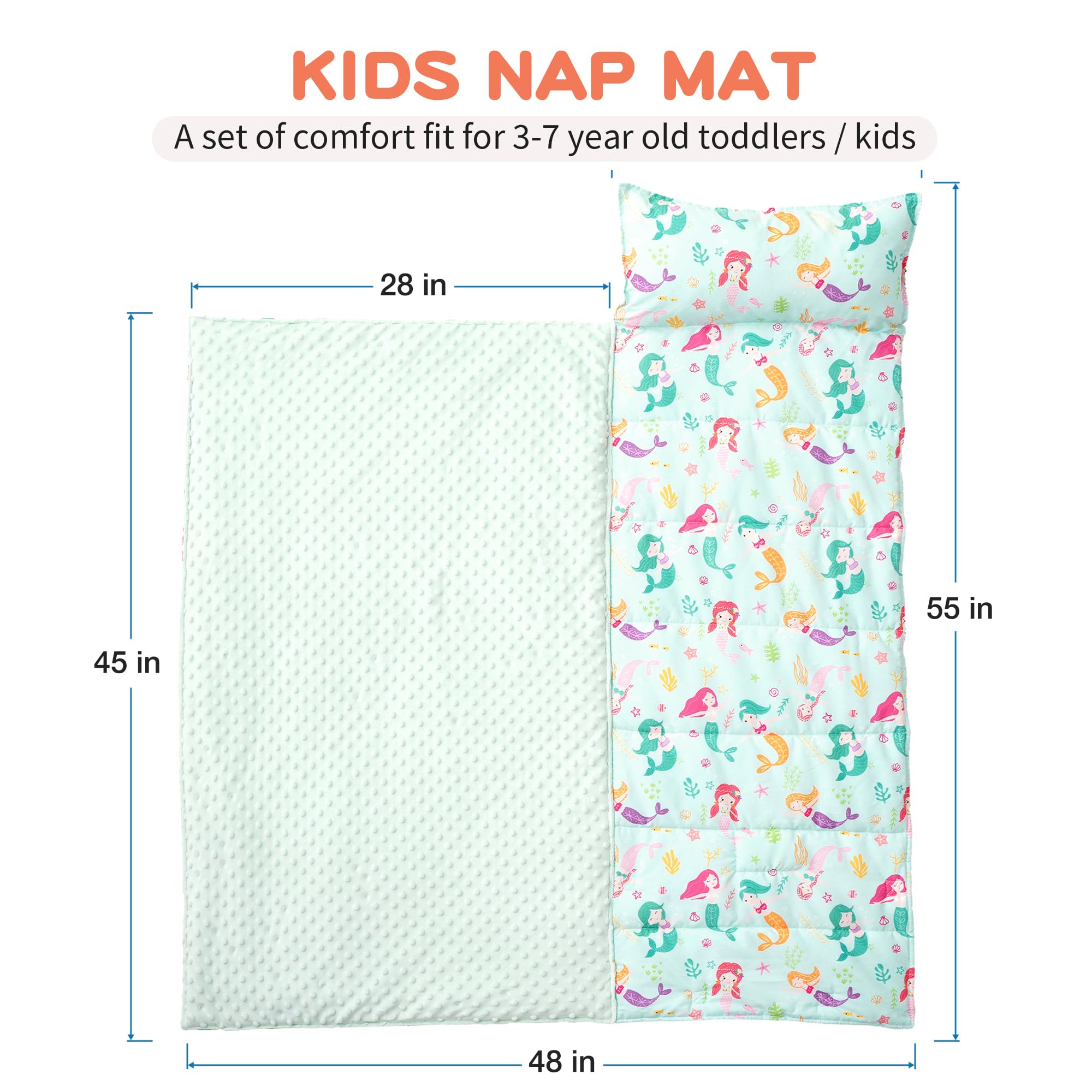 Removable Pillow Toddler Nap Mat